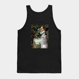 "Ophelia" by John W. Waterhouse Adapted to Include an Irish Wolfhound Tank Top